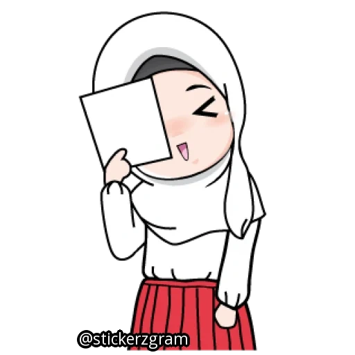 la ragazza, i musulmani, ragazza hijab, emoticon girl hijab, infermiera foulard da cartone animato