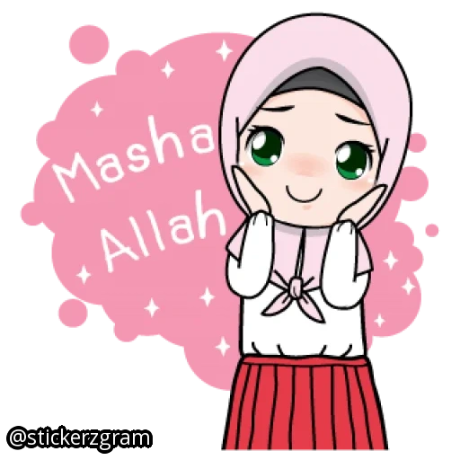 hijabe, junge frau, muslim, islamischer emoji, emoji mädchen ist ein hijabe