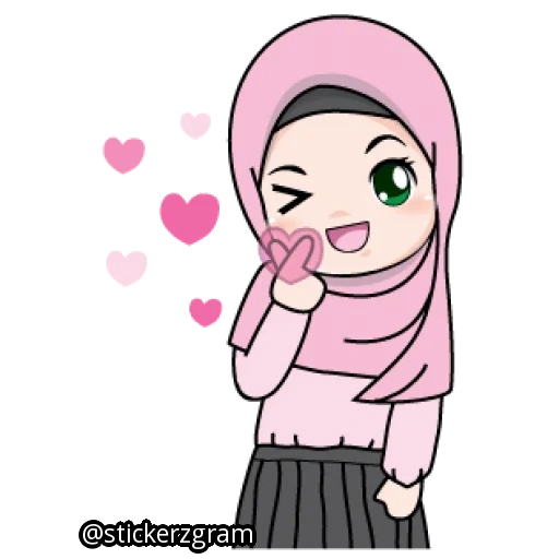 headscarf, girl, muslim, islamic emoji, expression girl headscarf