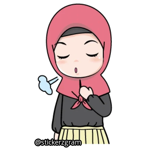 la ragazza, hijab girl, i musulmani, ragazza hijab, emoticon girl hijab