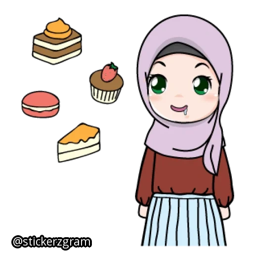 canaux, hijabe, oshxonasi, emoji islamique, emoji girl est un hijabe