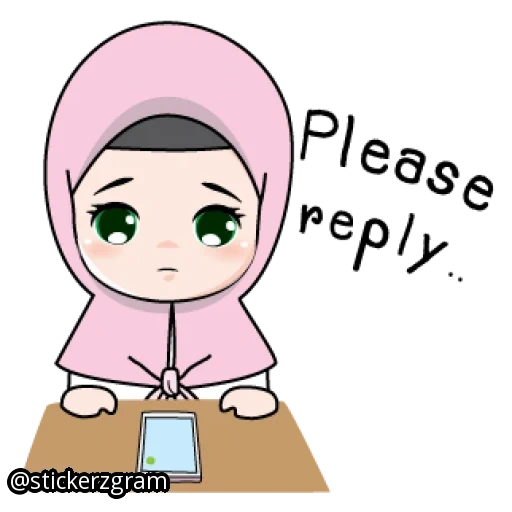 hijabe, wanita muda, gadis hijabe, gadis emoji adalah hijabe, gambar kawaii islam