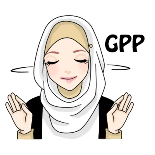 jeune femme, art musulman, émoticônes islamiques, musulman smiley, watsap musulman