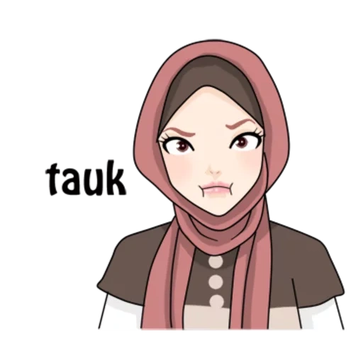 hijab, giovane donna, cartoon hijab, watsap musulmano, emoji hijabe con gli occhi azzurri