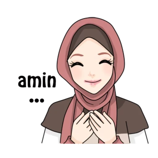 hijab, giovane donna, nuove persone, cartoon hijab, watsap musulmano