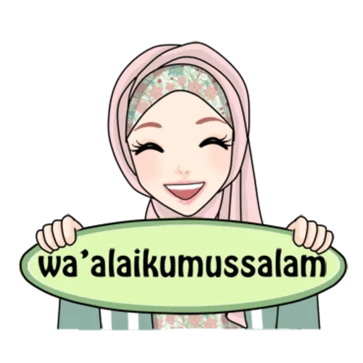 young woman, hijab cartoon, wanita berhijab, hijab stickers, muslim girls are cute