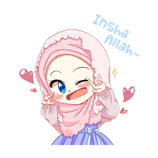 hijabe, wanita muda, anime hijabe, muslim anime, hijabe gadis anime