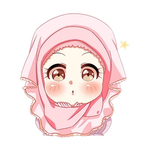 lenço de cabeça, menina, muçulmanos, cabeça de anime, ryka_bomsha_324 name broadcastmyass