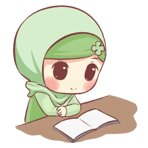 wanita muda, gambar anime, muslim chibi, gambar anime yang indah