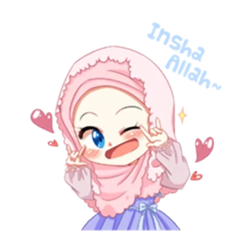 cappuccio e foulard, la ragazza, anime hijab, anime donne musulmane, anime girl hijab