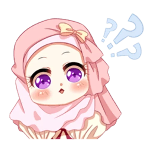 chibi, the girl, chibi anime, anime hijab, anime mädchen hijab