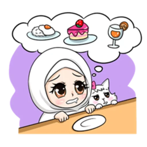 muslim, the girl, chibi islam, chibi anime turban, krankenschwester karikatur kopftuch