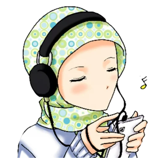 figure, muslim, anime muslim, hijab cartoon, cartoon administrator channel