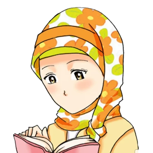 chica, gambar kartun, secreto de monja musulmana, muslim sisters secret