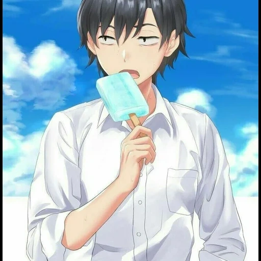 anime, anime de netokano, personajes de anime, hikigaya hachiman, haruka nanase manga