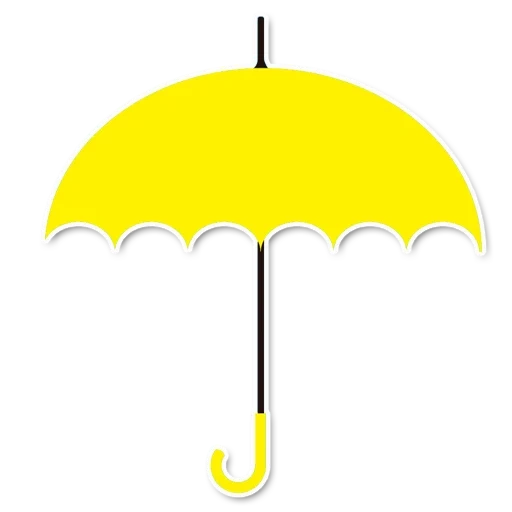 payung, payung kuning, payung kuning, klip payung, payung dengan latar belakang putih
