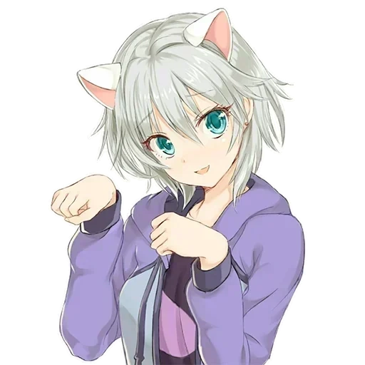 неко тян, аниме неко, милые неко тян, неко тян аниме, идолмастер anastasia neko