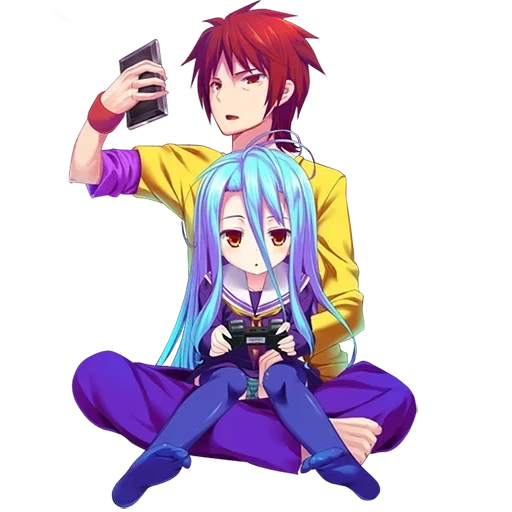 сора широ, shiro ngnl, аниме широ сора, no game no life sora, нет игры нет жизни сора