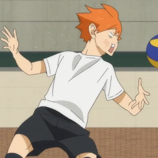 haikyuu, voleibol shinata, voleibol plano, voleibol de personajes de animación, método de patada shinata de voleibol de animación