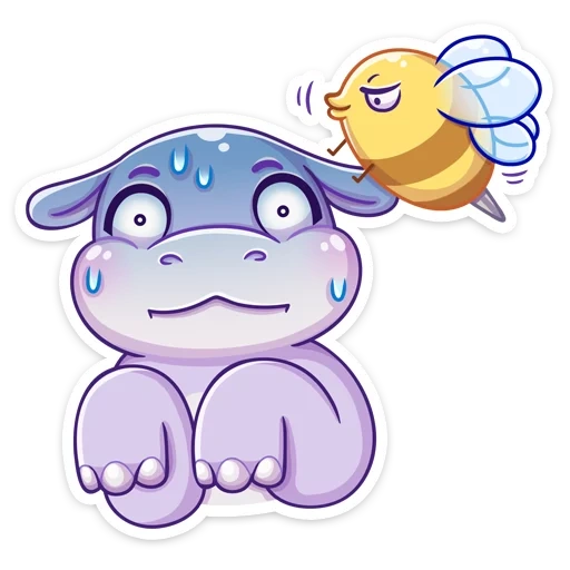 dattes, hippopotame datte, stickers hippopotame
