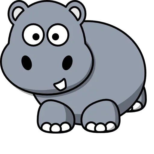 hippos, hippopotame, motif hippopotame, hippopotame de cartoon, face d'hippopotame