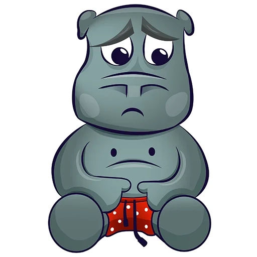 hippo, hippo, sad hippo