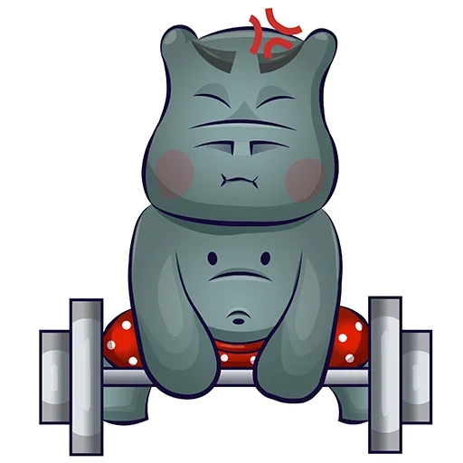 kuda nil, kuda nil, stiker hippo