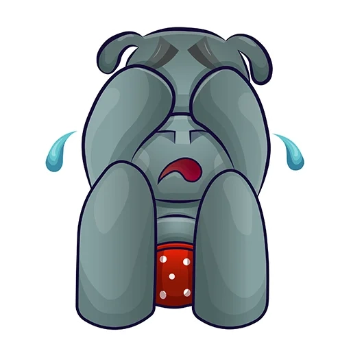 dumbo, the kumamon, imessage, aufkleber mit elefanten, weinendes elefantenbaby