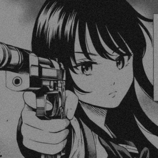 picture, kiwi manga, anime manga, anime drawings, anime with a gun