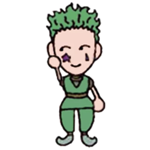 i ragazzi, le persone, gong chibi, zorro chibi, roronoa zoro chibii