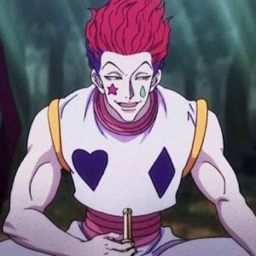 hisoka, hisoka moro, ojos de hisoka, hisoka hunter x, trébol negro de hisoca