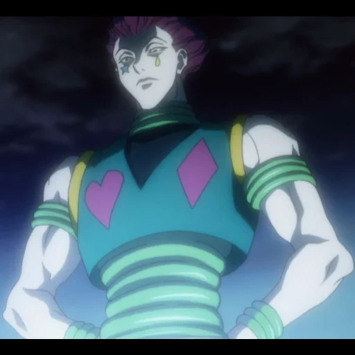 hisoka, moro hisoka, screenshot von hissoka 2002, the hunter x the hunter 3, hunter hunter hisok karte