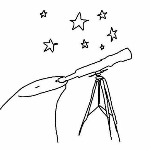 imagen, iconos de florkofcows, coloración del telescopio, telescopio espacial para colorear, colorear sobre un telescopio estrellas