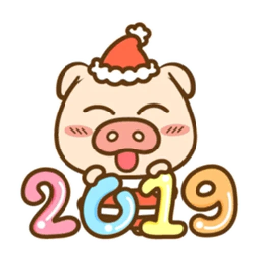 tonton, cerdo, clipart, el cerdo es dulce, año nuevo chino