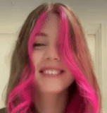 mujer joven, mujer, humano, ombre rosa, pelo largo