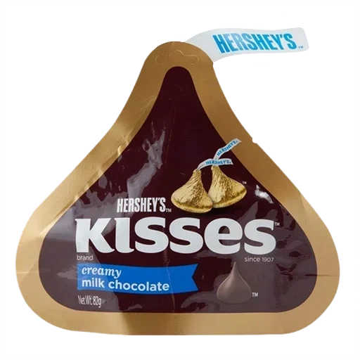 milk chocolate, kiss chocolate bar, hershey's kisses, good time kiss candy, hershey's kisses milk chocolate 150g