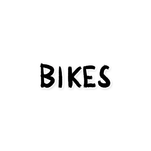 bike, text, sign, trademark, trademark