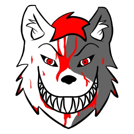 anime, lobo malo, el emblema del lobo, vector lobo, el emblema del lobo malvado