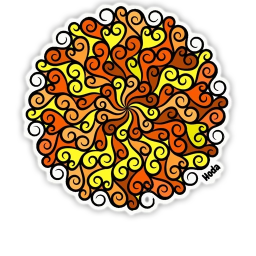 magia, achar, emoji, ornamento de mandala