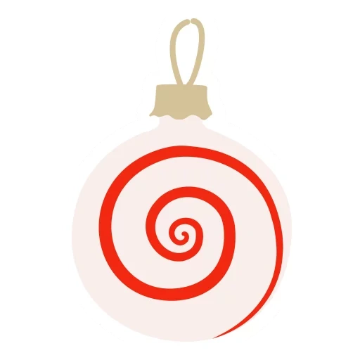 bola navideña, bola navideña, el caparazón es redondo, figura espiral, decoraciones de navidad