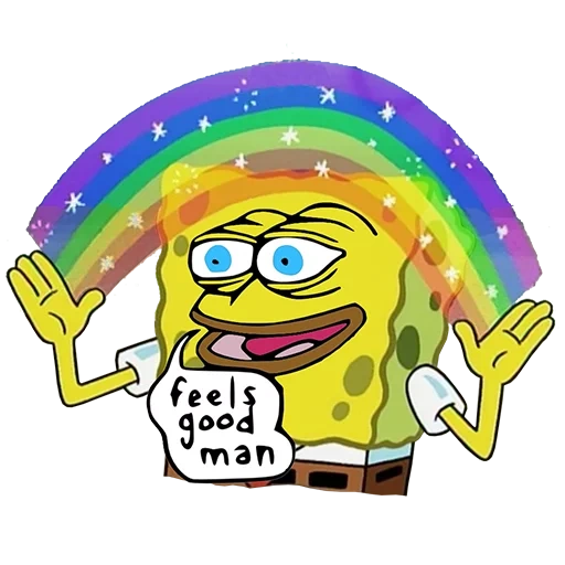 bob esponja, bob de esponja arcoiris, esponja bob rainbow, imaginación del frijol de esponja, esponja bob imaginación