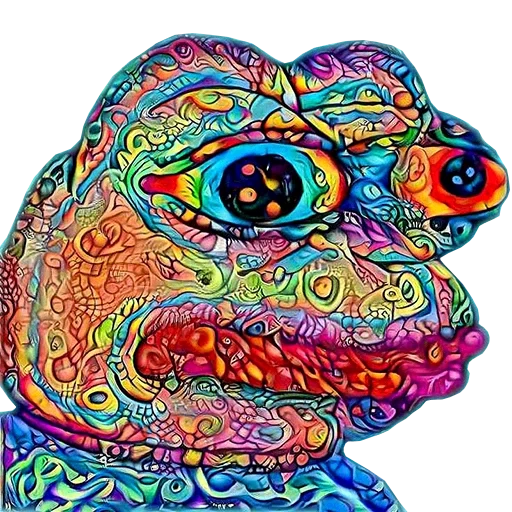 terapia mista, meme di bedtryp, immagini psichedeliche, djeco chameleon jigsaw 150 el