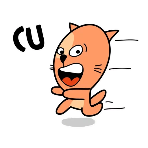 chat, tanaka, plaisanter, petit chat, dessin animé de renard en colère