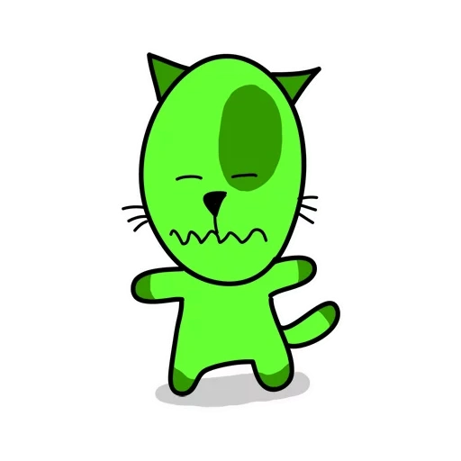 chat, chat, chat, chaton vert, chat vert comme