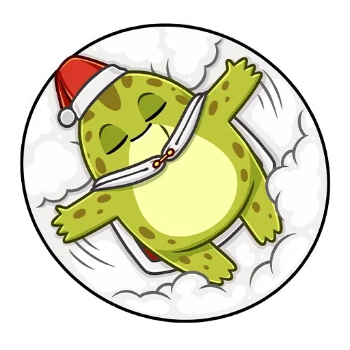 zhabka, toad du nouvel an, dessin animé drôle grenouilles