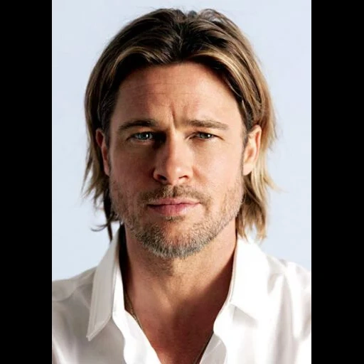 brad pitt, brad pitt tulang pipi, aktor brad pitt, biografi brad pitt, gaya rambut panjang pria