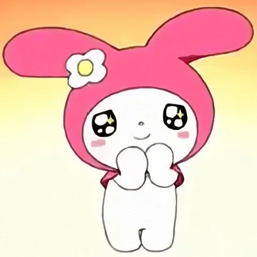 melodi saya, melody hello kitty, melodi dan kuromi saya, anime hello kitty bunny, kurama pink hare hello kitty