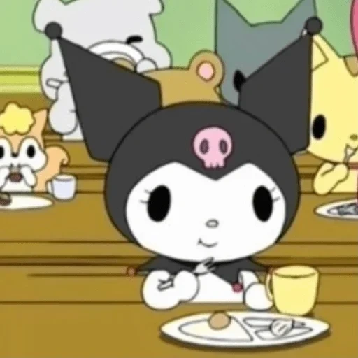 my melody, madeira preta, animação hello kitty, hello katie kuromi, hello kitty anime arroz preto