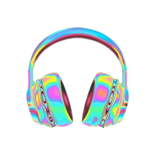 auriculares, auriculares del juego, los auriculares son niños, los auriculares están coloreados, auriculares arcoiris