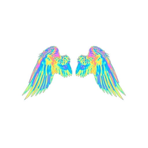 крылья, крылья ангела, радужные крылья, ангельские крылья, крылья рисунок цветной